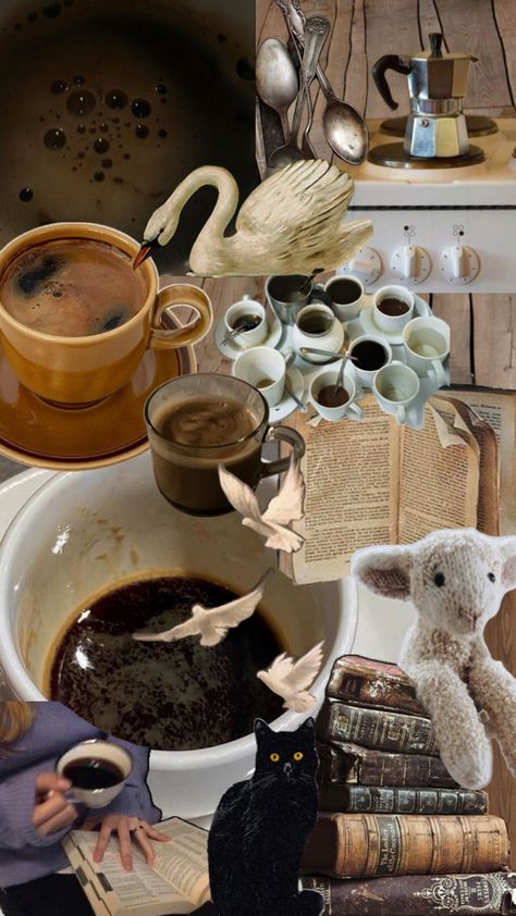 A collage inspired by coffee, made while drinking coffee. Cold Coffee Wallpaper, Coffee Collage Wallpaper, Coffee Collage, Academic Conference, Libros Aesthetic, Dark Royalty Aesthetic, Classy Wallpaper, Teddy Bear Wallpaper, Coffee Wallpaper