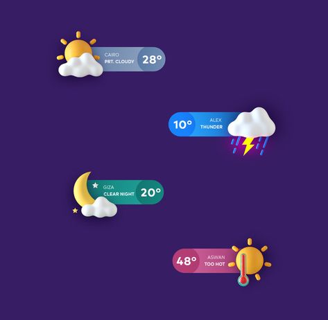 Weather Graphic Design, Weather Ui, Weather Logo, Weather Icon, Weather Icons, Simple Logo Design, Mobile Ui Design, App Design Inspiration, Motion Design Animation