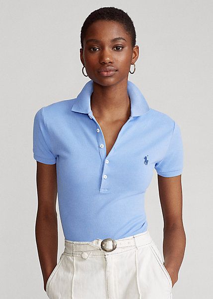 Slim Fit Stretch Polo Shirt Polo Shirt Outfit Women's, Polo T Shirts Women, Polo Shirt Outfits, Polo Outfit, Polo Lacoste, Lacoste Polo Shirts, Polo Women, Slim Fit Polo Shirts, Ralph Lauren Slim Fit