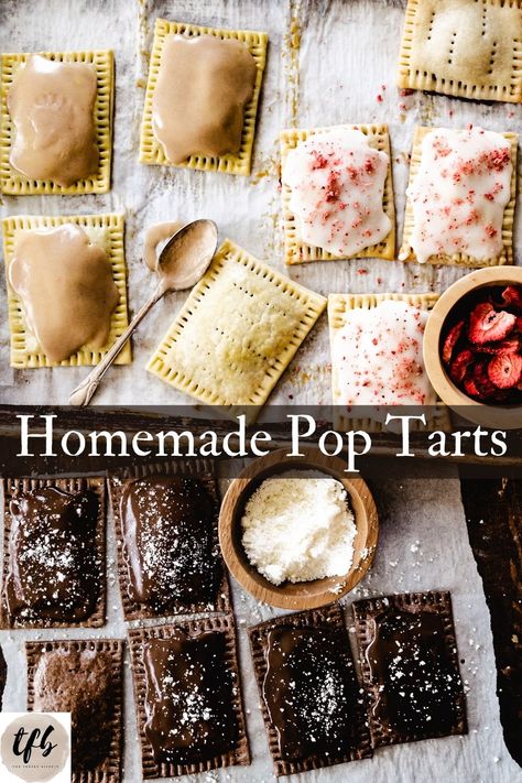 Apple Butter Pop Tarts, Homemade Poptarts, Poptart Recipe, Cinnamon Glaze, Toaster Pastry, Apple Dessert, Treats Recipes, Homemade Dough, Pink Diamonds