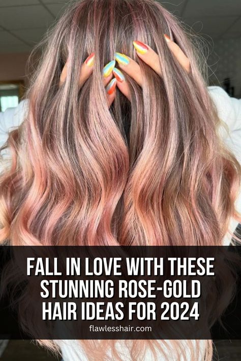 Strawberry Rose Gold Balayage Blonde Pink Balayage, Rose Gold Toner, Rose Gold Hair Balayage, Rose Blonde Hair, Blonde And Pink, Rose Gold Hair Ombre, Rose Gold Blonde, Rose Blonde, Gold Balayage