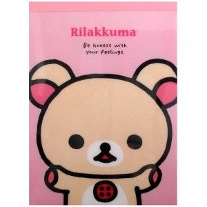 San-X Note A6: Korilakkuma Pink Lazy Bear, Japanese Gifts, Be Honest With Yourself, White Bear, Rilakkuma, Ring Binder, Cute Characters, Cute Bears, Spiral Notebook