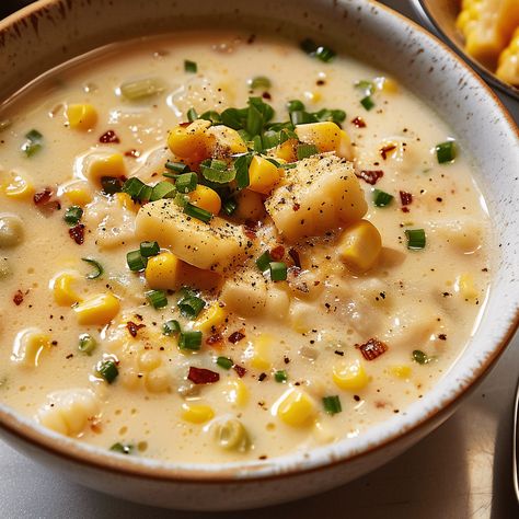 Best Corn Chowder Recipe, Creamy Corn Chowder, Warming Soups, Corn Chowder Soup, Sweet Corn Soup, Chicken Corn Chowder, Corn Chowder Recipe, Chicken Corn, Chowder Soup