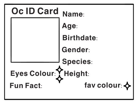 Oc Chart Art, Oc Paper Sheet, Character Art Template, Expression Sheet Template, About My Oc Template, Character Info Sheet Art, Oc Description Ideas, Oc Drawing Template, Oc Spectrum Sheet