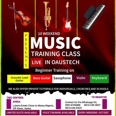 MUSIC TRAINING CLASS DESIGNER POSTER Music Classes Poster, Music Class Poster, Classes Poster, Designer Poster, Class Poster, Music Classes, Graphic Design Flyer, Music Class, Online Ads