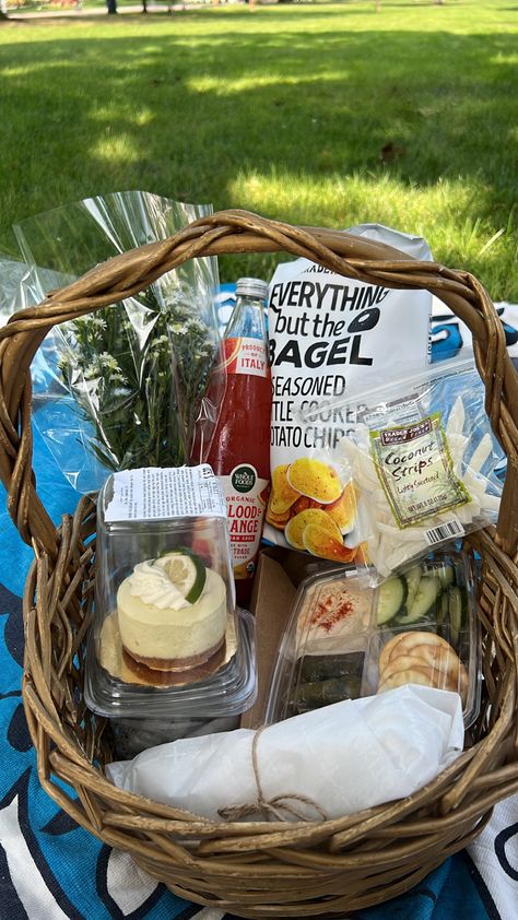 Picnic basket, spring picnic, picnic ideas, spring, spring aesthetic, whole foods, outdoor, picnic, trader joes Diy Picnic Basket, Picnic Basket Ideas, Spring Picnic, Picnic Ideas, Family Picnic, Outdoor Picnic, Spring Aesthetic, Whole Foods, Basket Ideas