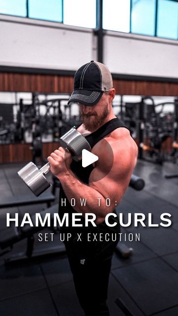 Peter Miljak | WORKOUTS on Instagram: "Dumbbell Hammer Curls - Now working both arms together isn’t exactly wrong. However you will be forced to use a lot more momentum and inertia due to the lack of stability. I recommend working one arm at a time, this will not only allow you to focus solely on each bicep/brachialis but also allow you to better align the muscles with the line of force (which is gravity). Keep that shoulder locked and stable, and control every rep and eccentric! - #workoutvideos #armworkout #bicepworkout #biceps #gymtips" Hammer Curls Dumbbell, Hammer Curls, Gym Tips, Biceps Workout, Bicep Curls, Arm Workout, The Line, Workout Videos, Gravity