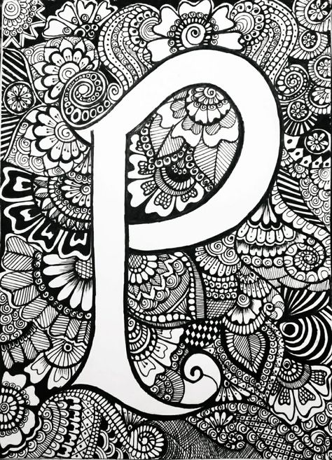 Letter P Mandala Art, P Mandala Art, Alphabet Decor, Doodle Art Letters, Drawing Legs, Art Letters, Letter Art Design, Boho Art Drawings, Paint Drawing