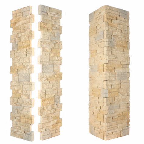 Pillar Covering Ideas Indoor, Column Decor, Modern Column, Ranch Makeover, Column Wrap, Aspen House, Faux Stone Panels, Stone Pillars, Stone Columns