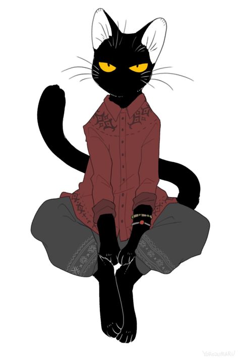 ❤️YOROZUMARU💙 on Twitter: "🍂… " Cat Fursona, Anthro Cat, Cat Oc, A Black Cat, Cat Character, 영감을 주는 캐릭터, Cat Drawing, 귀여운 동물, Creature Art