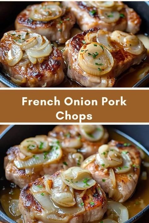 French Onion Pork Chops Instant Pork Chops, Sunday Dinner Ideas Pork Chops, Onion Soup Mix Recipe Pork Chops, Boiled Pork Chops, Juiciest Pork Chops, Healthy Stuffed Pork Chops, French Onion Pork Chops And Rice, Pork Chop Healthy Recipes, French Onion Pork Chops Baked