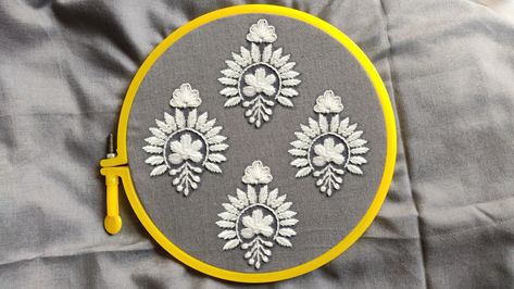 Hand Embroidery Tutorial For Beginners, Basic Stitch Chikankari Embroidery Design, Dress Hand Embroidery, Design For Kurti, Easy Hand Embroidery, Chikankari Embroidery, Patterns Flowers, Digital Embroidery Patterns, Hand Embroidery Dress, Embroidery On Kurtis