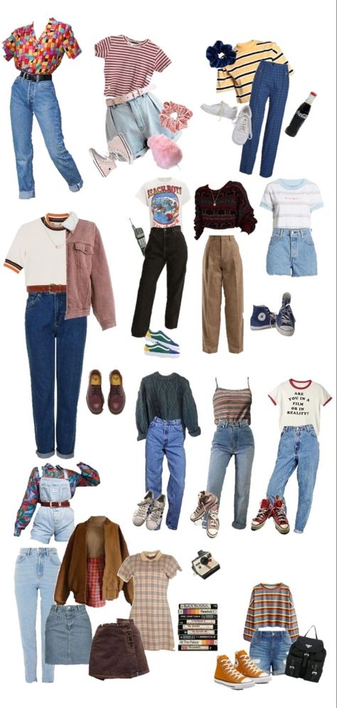 Clothing From The 80s, Normal 80s Outfits, Stranger Things Outfit Inspiration 80s, Cute 1980s Outfits, 80s Core Outfits, Stranger Things Fashion Inspiration, Stranger Things Summer Outfits, Stranger Things Oc Outfit, Girly 80s Outfits