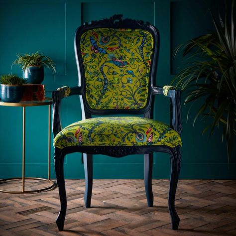 Collab Alert: Emma J Shipley x Clarke & Clarke | Livingetc Emma J Shipley, Wingback Dining Chair, Beach Chair With Canopy, Kate Smith, Comfy Armchair, Statement Chairs, French Bedroom, Leather Accent Chair, Vintage Dining Chairs