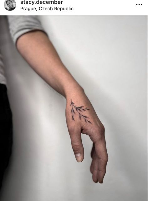 Branch tattoo Branch Forearm Tattoo, Branch Hand Tattoo, Valerie Tattoo, Wrap Tattoo, Branch Tattoo, Tattoo Hand, Willow Branches, Wrist Wrap, Hand Tattoo