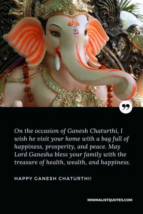 Ganesh Chaturthi Wishes, Quotes & Messages With Images Ganesh Chaturthi Messages, Ganesh Chaturthi Quotes, Ganesh Chaturthi Wishes, Ganesh Chaturthi Status, Happy Ganesh Chaturthi Wishes, Health Wealth And Happiness, Happy Ganesh Chaturthi Images, Happy Navratri Images, Ganesh Chaturthi Images