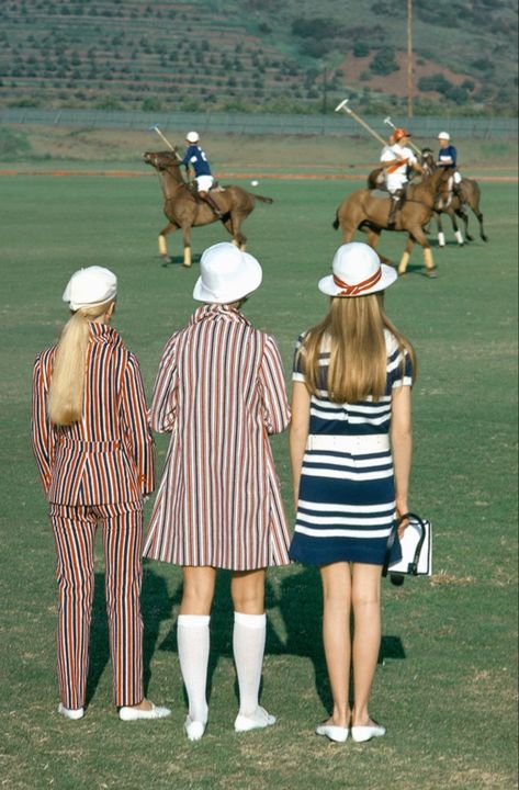 Country Club Aesthetic, Polo Match, Clubbing Aesthetic, Glamour Magazine, Pants Suit, Cotton Coat, 1960s Fashion, Old Money Aesthetic, 60s Fashion