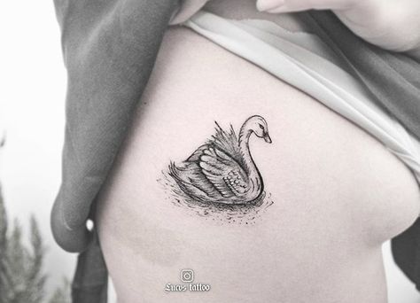 Swan Lake Tattoo, Swans Tattoo, Ribs Tattoo, Lake Tattoo, Swan Tattoo, Side Tattoos, Rib Tattoo, Swan Lake, Tattoo Inspo