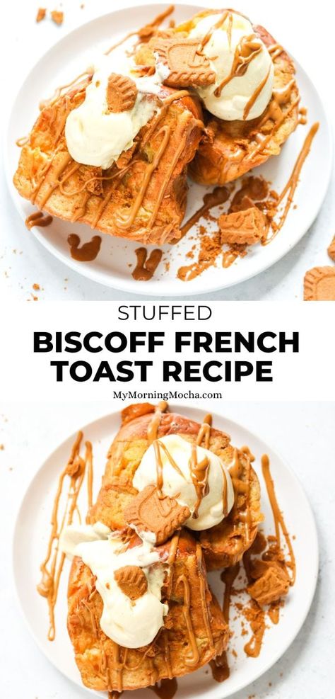 Biscoff French Toast, Biscoff Toast, Stuffed French Toast Recipe, French Toast Batter, Chocolate French Toast, Brunch Vibes, Stuffed French Toast, Biscoff Cookie Butter, French Toast Recipe