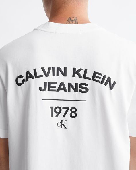 Varsity Curved Logo Tee Summer 2025, Boxers Briefs, Calvin Klein Men, Elevate Your Look, Logo Tee, Shop Swimwear, Logo Tees, Calvin Klein Jeans, Lightweight Jacket