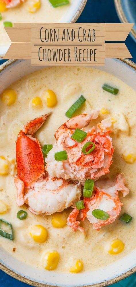 This Corn and Crab Chowder is the perfect blend of sweetness from the corn and richness from the crab. A comforting, flavorful soup that’s perfect for a cozy meal. Crab Corn Chowder, Corn And Crab Chowder, Crab Chowder Recipes, Crab And Corn Chowder, Crab And Corn, Crab Chowder, Chowder Recipe, Creamy Corn, Coconut Soup