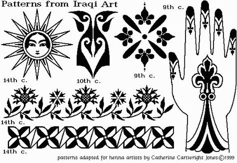 Iraqi henna patterns Iraqi Henna, Henna History, Art Tattoo Ideas, Iraqi Art, Persian Tattoo, Borneo Tattoo, Cultural Crafts, Best Tattoo Ideas, Henna Designs Hand