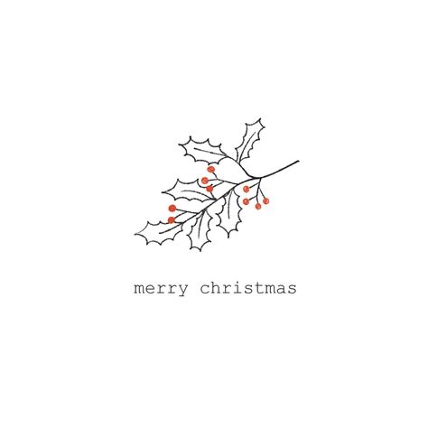 Holly Branch, Minimalist Christmas Card, Minimalist Christmas, Christmas Holly, Christmas 2024, Ipad Pro, Christmas Decoration, Christmas Card, Christmas Cards