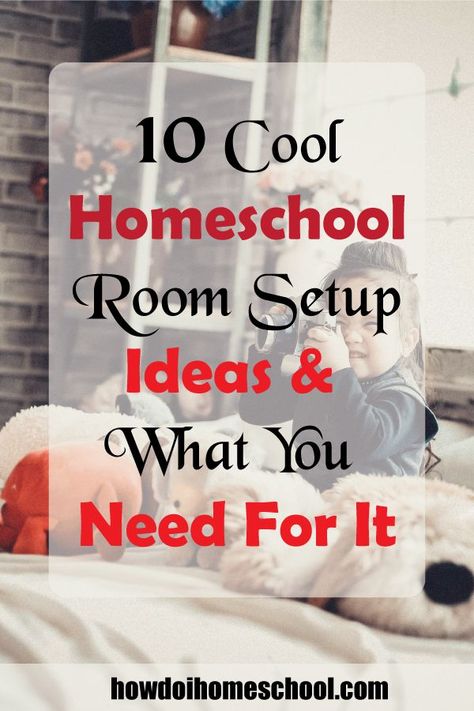 Homeschool Room Ideas Classroom Setup, Homeschool Classroom Setup, Homeschool Room Ideas, Room Setup Ideas, Homeschool Room Organization, Classroom Pictures, Storage Decor, Homeschool Room, How To Start Homeschooling