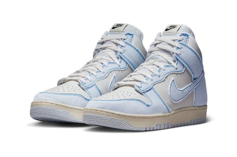 Nike Dunk High 1985 Blue Denim DQ8799-101 Release Info | HYPEBEAST Nike Dunk High 1985, Dunk High 1985, Nike X Travis Scott, Low Air Jordan 1, Nike Models, Jordan 8, Dunks Nike, Jordan 2, Dunk High