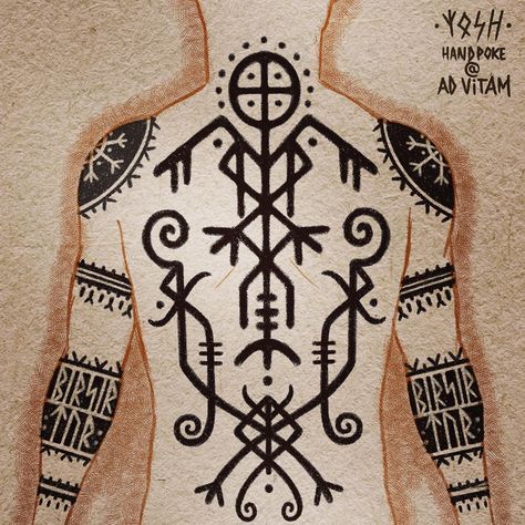 Yosh Spiderdust shared a photo on Instagram: “Dm for info #pagan #heaten #norsetattoo #oldmagic #vikingtattoo #bindrunes #handpoke #runes…” • See 727 photos and videos on their profile. Old Norse Tattoo, Pagan Tattoo, Stick N Poke, Handpoke Tattoo, Norse Tattoo, Nordic Vikings, Old Norse, Hand Poke, Viking Tattoos