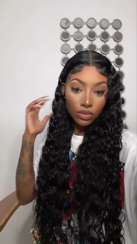 Hair Baddie, Curls Wig, Bombshell Hair, Fire Hair, Wig Styling, Tumblr Hair, Curly Girl Hairstyles, Hair Laid, Dope Hairstyles