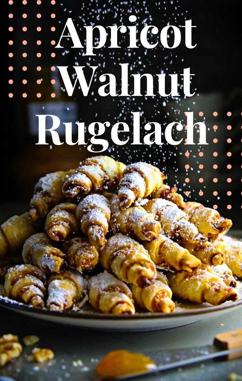 Apricot Rugelach Recipe, Calabrian Food, Afghani Recipes, Rugelach Cookies, Rugelach Recipe, Jewish Cuisine, Apricot Recipes, Bread Fruit, Cake Recepies