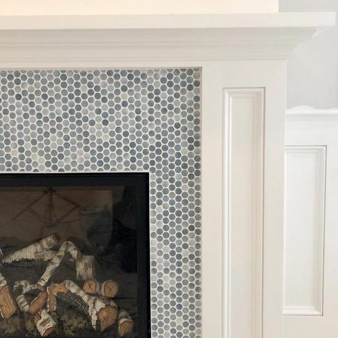 10 Fireplace Tile Ideas Hexagon Tile Fireplace, Colorful Fireplace, Coastal Fireplace Ideas, Modern Fireplace Tiles, Glass Tile Fireplace, Mosaic Tile Fireplace, Tile Fireplace Surround, Tile Around Fireplace, Fireplace Tile Ideas