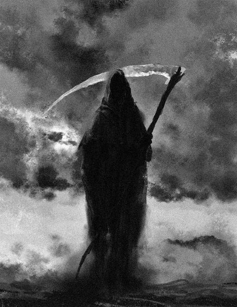 Grim Reaper Tattoo, Reaper Art, Reaper Tattoo, Grim Reaper Art, The Grim Reaper, The Reaper, The Grim, Grim Reaper, Dark Fantasy Art