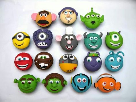 Cupcakes Movie Cupcakes, Cartoon Cupcakes, Disney Cupcakes, Character Cupcakes, Kid Cupcakes, Cupcake Wars, Cake Classes, Mr Potato, Mr Potato Head