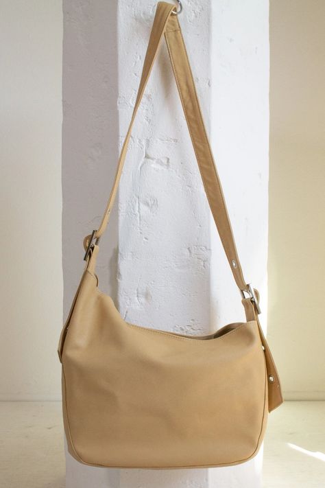 Handmade Yellow Recycled Leather Asymmetrical Crossbody - Etsy Cream Soft Leather Crossbody Hobo Bag, Eco-friendly Handmade Cream Shoulder Bag, Eco-friendly White Crossbody Shoulder Bag, Eco-friendly Brown Shoulder Bag With Adjustable Strap, Eco-friendly Beige Crossbody Shoulder Bag, Leather Handbags Handmade, Sling Bags, Crossbody Messenger Bag, Recycled Leather