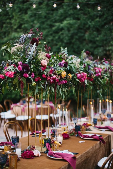 Jewel Tone Wedding, Jewel Wedding, Deco Floral, Big Wedding, Wedding Color Schemes, Wedding Themes, Jewel Tones, Decoration Table, Wedding Trends