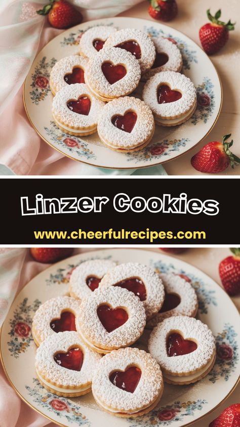 ❤️ Fall in love with these charming Linzer Cookies!

Soft, buttery layers with a sweet, fruity filling—perfect for Valentine’s Day, Christmas, or just because! 🌹✨

Dusted with powdered sugar and featuring a heart cutout, these cookies are as delightful to look at as they are to eat.

Save this pin for your next baking project, double-tap if you’re already swooning, and tell us in the comments: what’s your favorite jam filling? 🍓 Cookies Soft, Linzer Cookies, Valentines Day Cookies, Baking Project, Double Tap, Powdered Sugar, A Heart, Fall In Love, To Look