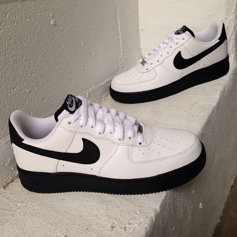 Nike Air Force 1 White/Black Nike Air Force 1 White, Air Force 1 White, White Air Forces, Mens Summer Outfits, Jordan Shoes Retro, Air Forces, Fashion Suits For Men, Sneaker Heels, Nike Cortez Sneaker