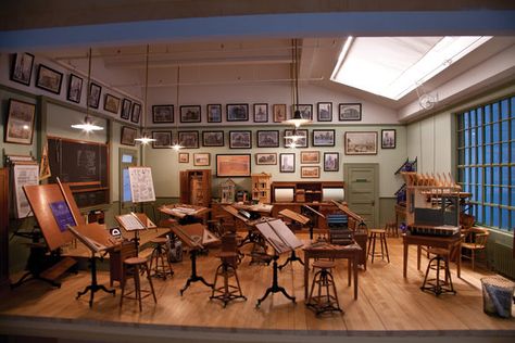 The National Museum of Toys and Miniatures – Kansas City, Missouri - Atlas Obscura Architecture Classroom, Dark Academia School, Boarding School Aesthetic, Santa Helena, Wood Parquet, Dream School, Westchester County, School Room, School Building