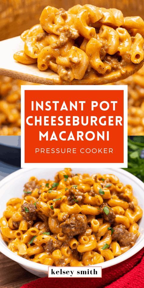 Instant Pot Beef Macaroni, Easy Hamburger Instant Pot Recipes, Pressure Cooker Hamburger Helper, Hamburger Meat Recipes Instapot, Instapot Meals With Hamburger Meat, Instant Pot Elbow Macaroni Recipes, Ground Hamburger Instant Pot Recipes, Cheeseburger Macaroni Instant Pot, Pressure Cooker Hamburger Recipes