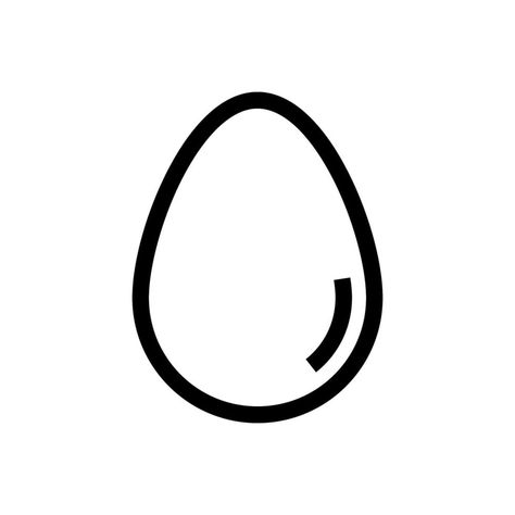 Egg Icon vector. Simple flat symbol. Perfect Black pictogram illustration on white background. Pictogram Illustration, Egg Logo, Egg Clipart, Pf Changs, Egg Vector, Outline Images, Cute Egg, Cartoons Png, Clipart Black And White