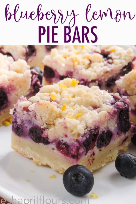 Blueberry Lemon Pie Bars, Blueberry Lemon Pie, Lemon Pie Bars, Lemon Blueberry Bars, Lemon Shortbread, Smores Dessert, Diy Dessert, Coconut Dessert, Lemon Bar