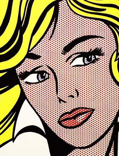 Remix of "Roy Lichtenstein uses dots in his art work and... Ragazza Pop Art, Pop Art Roy Lichtenstein, Roy Lichtenstein Art, Pop Art Andy Warhol, Roy Lichtenstein Pop Art, Lichtenstein Pop Art, Images Pop Art, Andy Warhol Pop Art, Warhol Art