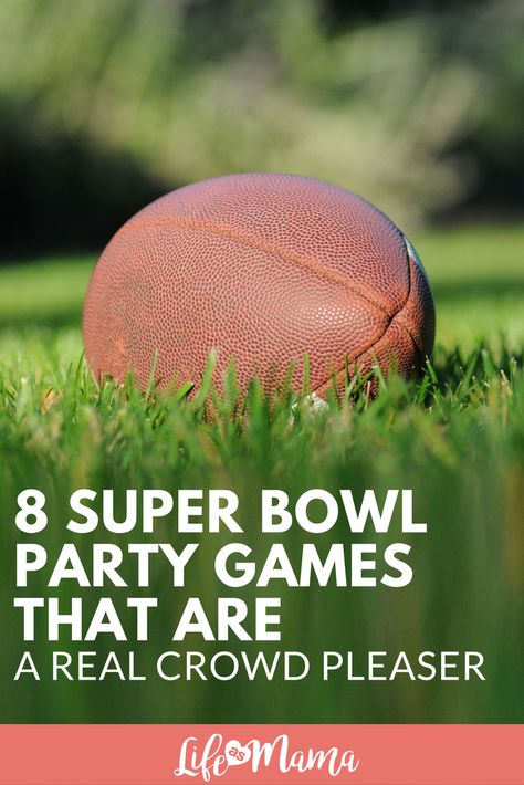 We’ve rounded up some Super Bowl party games that will help keep both you and the kiddos entertained and enjoying themselves. #superbowl #partygames #superbowlparty #gamesforkids Super Bowl Party Games For Kids, Super Bowl Squares Fundraiser, Superbowl Games For Adults, Super Bowl Party Games For Adults, Super Bowl Games To Play, Superbowl Games, Super Bowl Drinking Game, Super Bowl Games, Super Bowl Party Games