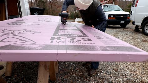 Crawl Space Insulation, Cottage Build, Foundation Ideas, Portable Building, Diy Insulation, Small Shed, Rigid Foam Insulation, Deck Addition, Column Wraps