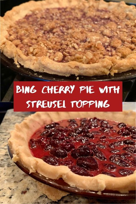 Cherry Pie With Canned Filling, Bing Cherry Pie, Apple Streusel Pie, Pear Crumble Pie, Cherry Pie Crumble, Fruity Cakes, Streusel Pie, Cherry Pie Filling Recipes, Sweet Cherry Pie