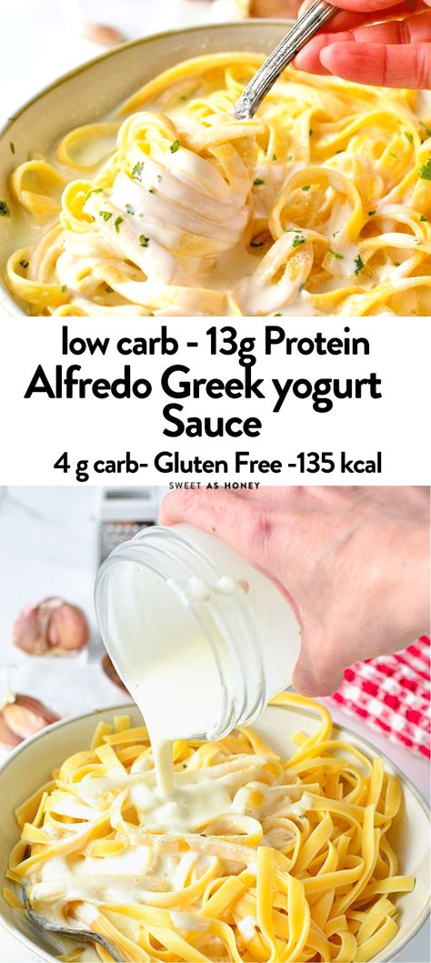 Yogurt Pasta Sauce, Yogurt Alfredo Sauce, Low Calorie Pasta Sauce, Low Calorie Alfredo Sauce, Greek Yogurt Pasta Sauce, Traditional Alfredo Sauce, Greek Yogurt Alfredo Sauce, Low Fat Alfredo Sauce, Healthy Alfredo Sauce Recipe