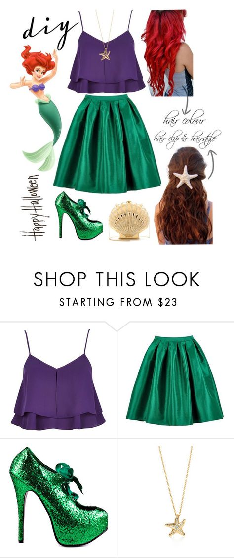 "DIY Ariel Halloween Costume" by avonsblessing94 ❤ liked on Polyvore featuring River Island, Viva Bordello, Elsa Peretti, Charlotte Olympia, Disney, women's clothing, women, female, woman and misses Ariel Diy Costume, Ariel Costume Diy, Ariel Halloween, Ariel Halloween Costume, Ariel Costume, Disney Outfits Women, Ariel Costumes, Ariel Cosplay, Disney Dress Up