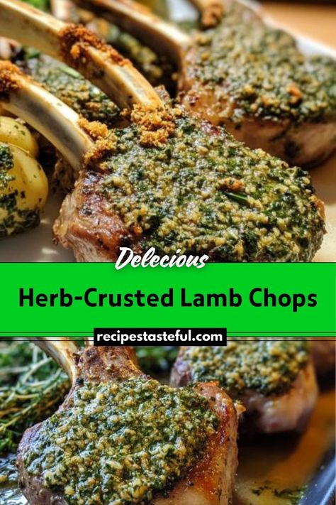 Herb-Crusted Lamb Chops are a flavorful and elegant dish perfect for special occasions or a sophisticated weeknight dinner. Coated in a blend of fresh herbs, garlic, and Parmesan breadcrumbs, then seared and oven-roasted, these lamb chops are crispy on the outside and tender on the inside. Lamb Chops Oven, Lamb Recipes Oven, Easy Lamb Chop Recipes, Easy Lamb Chops, Roasted Lamb Chops, Lamb Chops Recipe, Leftover Lamb, Lamb Chop Recipes, Lamb Chop